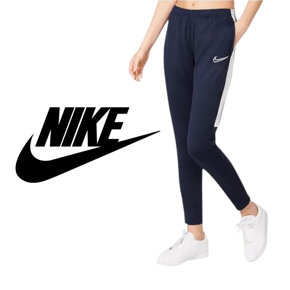 Nike Dri-Fit Academy Soccer Pants Navy Blue with White Stripe Women's